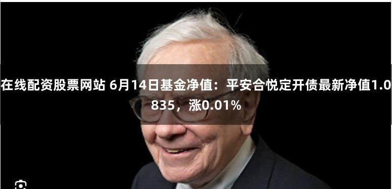 在线配资股票网站 6月14日基金净值：平安合悦定开债最新净值1.0835，涨0.01%