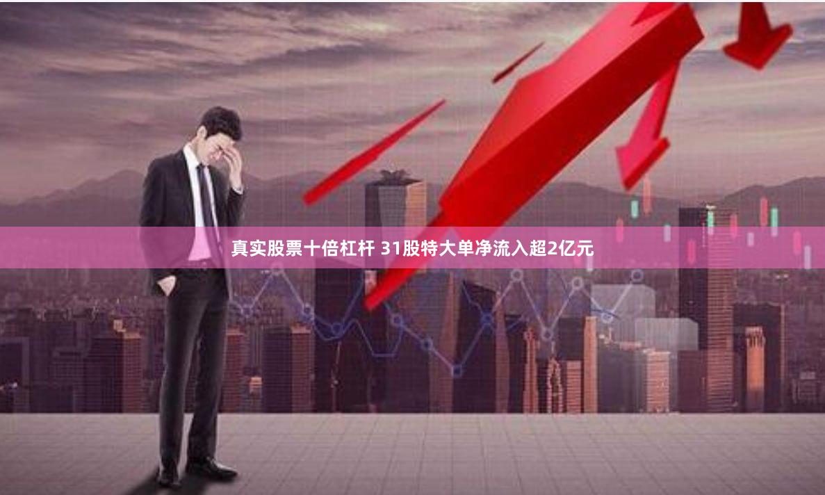 真实股票十倍杠杆 31股特大单净流入超2亿元